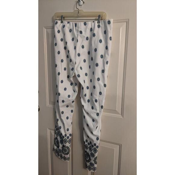 J. Jill Essential Cotton Pants Blue & White, Size 8 - Picture 3 of 8